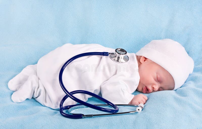 Baby With A Stethoscope Royalty Free Stock Photography Image 16530697