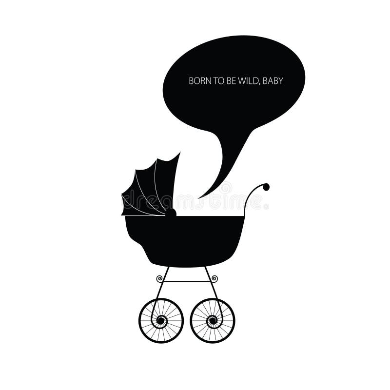 Download Baby Stroller Vector Black Illustration Stock Vector ...