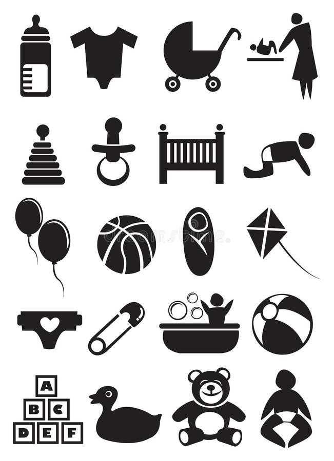 Download Baby Stuff Icon Set Stock Vector - Image: 40512905