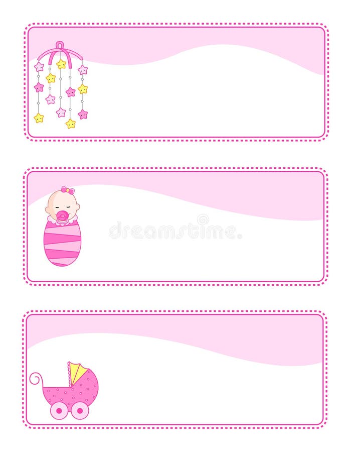 Baby tags / banners royalty free illustration