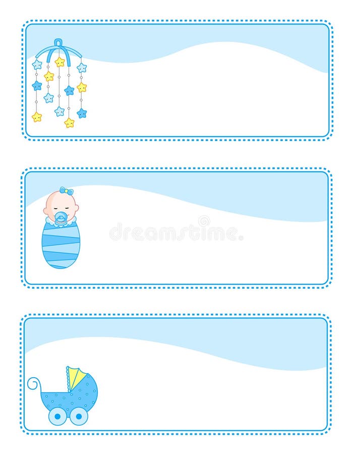 Baby tags / banners stock illustration