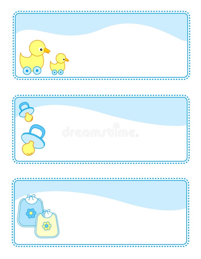 Baby tags / banners set royalty free illustration