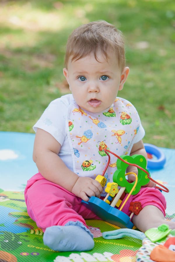 Baby Than Year Old Playing Toy Stock Photos Free & RoyaltyFree Stock