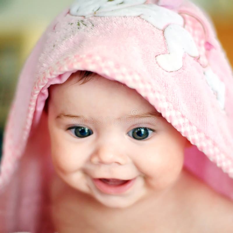 Baby and towel