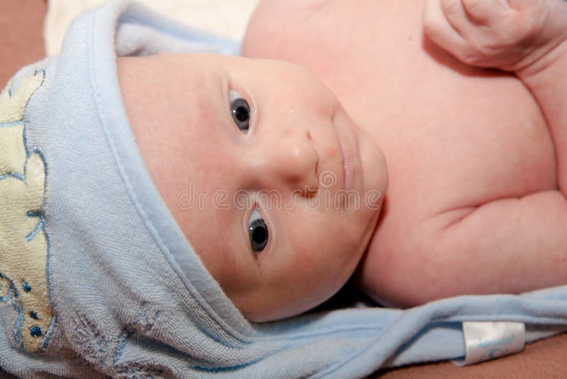 Baby Drying After Bath stock photo. Image of baby, clean 35526876