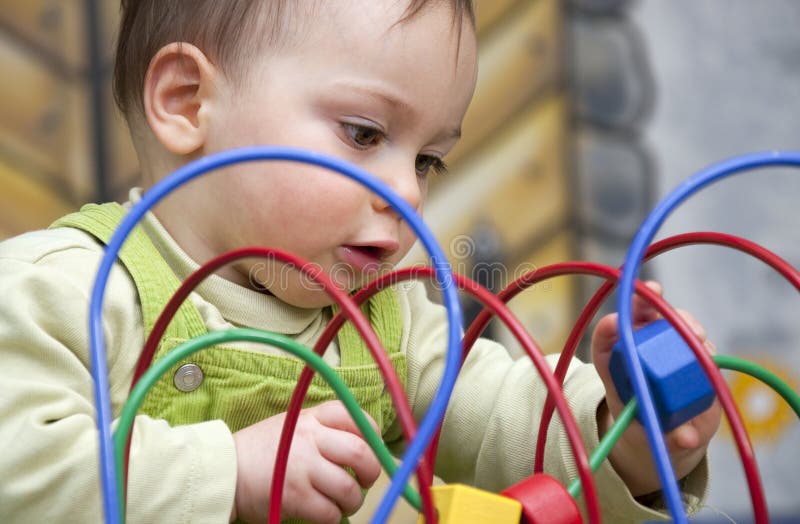 Baby with toy