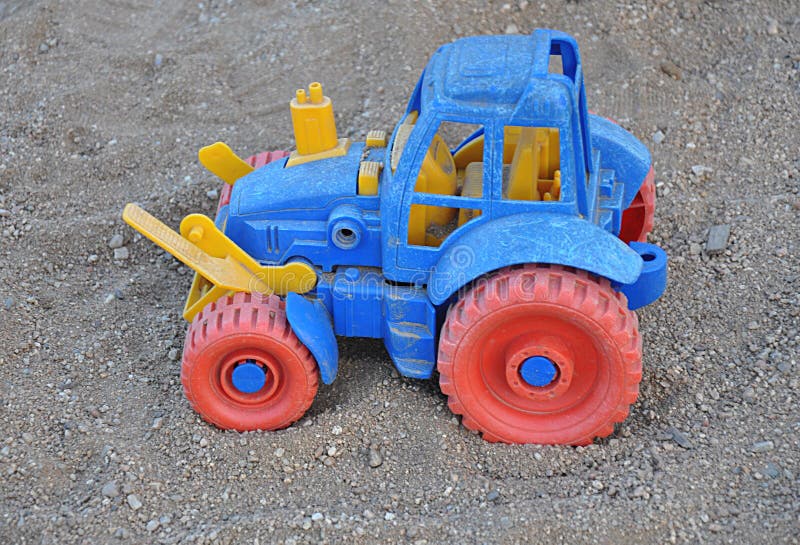 Baby tractor toy stock photo. Image of colored, sport 18084750