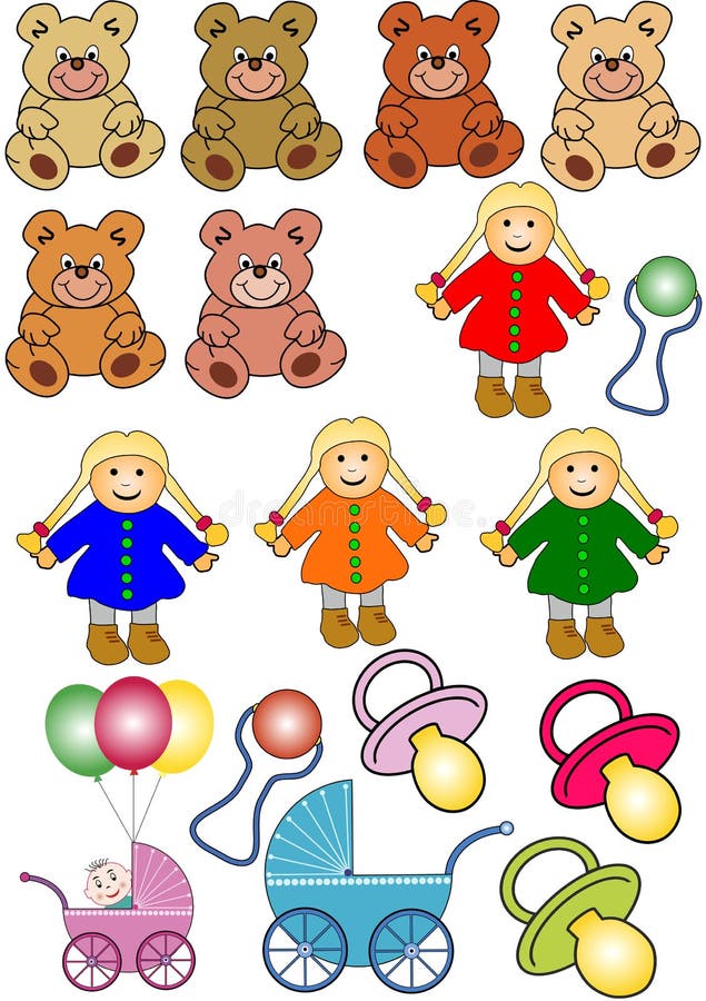 Baby toys stock illustration