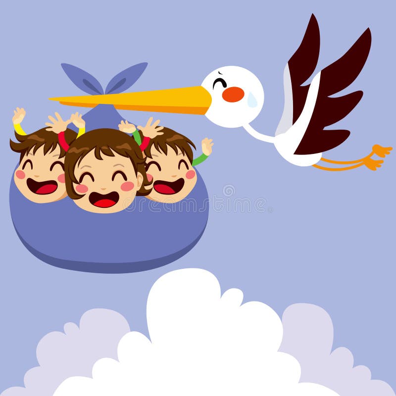 Download Baby Triplets Delivery stock vector. Illustration of adorable - 29396652