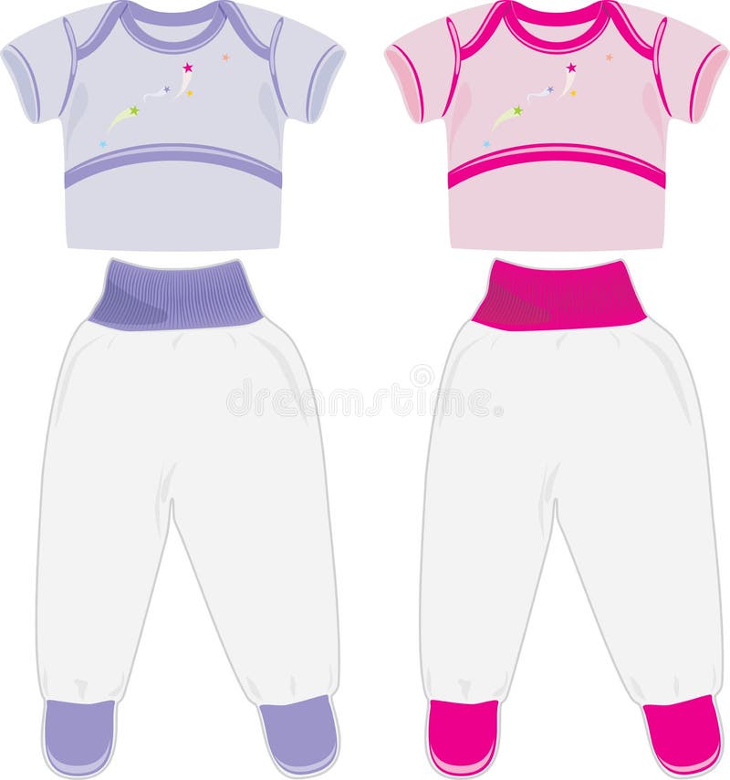 Baby Underwear Isolated on the White Stock Vector Illustration of