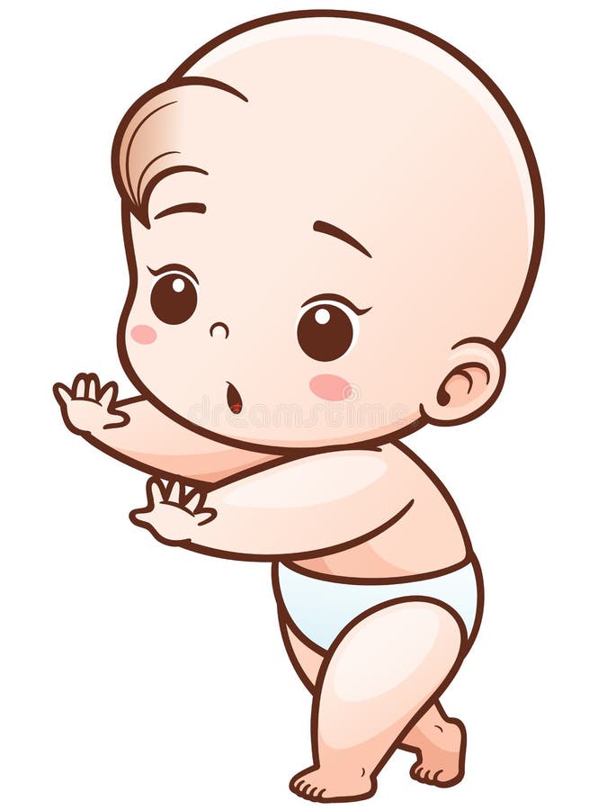 Baby stock vector. Illustration of walk, little, romper - 84043705