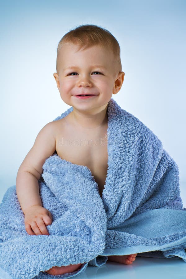 Baby after washing stock photo. Image of portrait, cute - 94482104