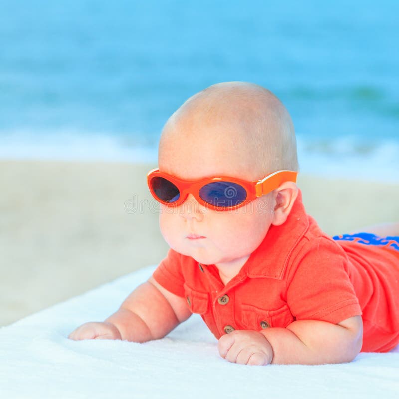 Baby Wearing Sunglasses Stock Image Image Of Child Nature 35616715