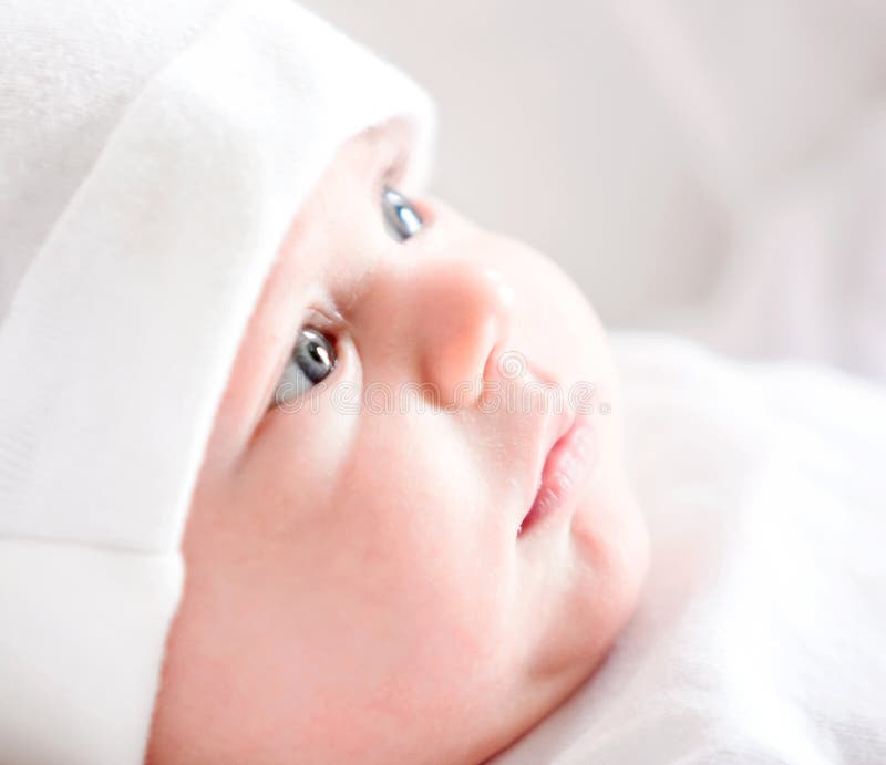 Baby in white