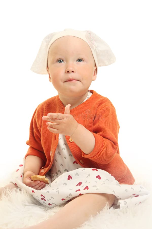 Baby on white stock photo. Image of sweet, soft, adorable - 25124548