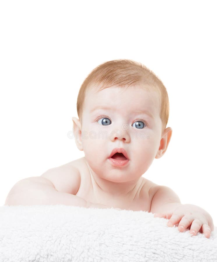 Baby on a white background stock image. Image of healthy - 56745527