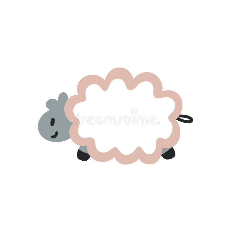 Baby wooden rattles sheep royalty free illustration
