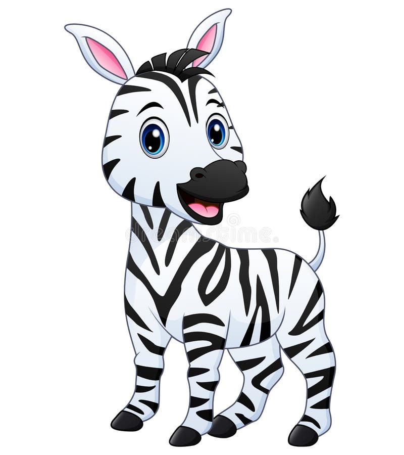 A baby zebra cartoon stock vector. Illustration of safari - 157877131