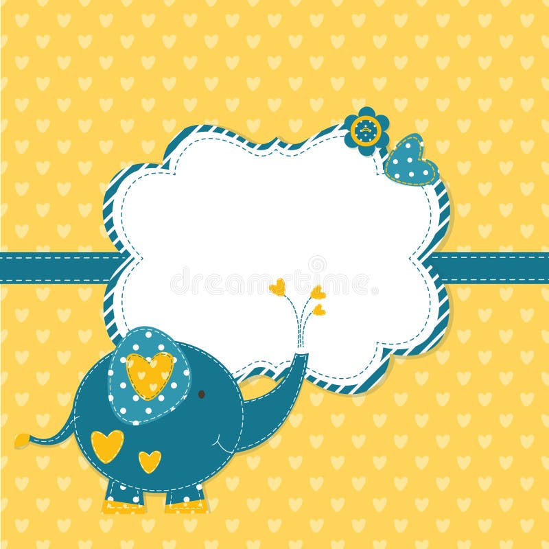 Babydouche met leuke olifant vector illustratie Babydouche met leuke olifant vector illustratie