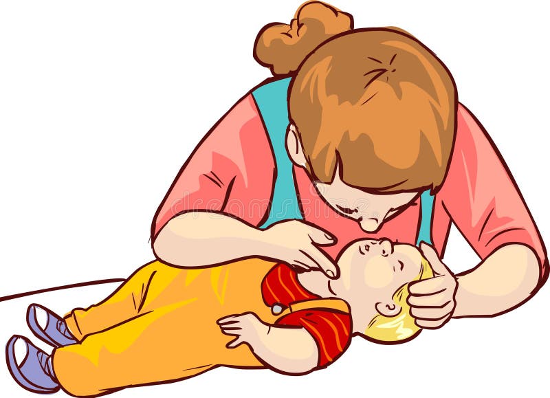 Babyeerste hulp vector illustratie Babyeerste hulp vector illustratie