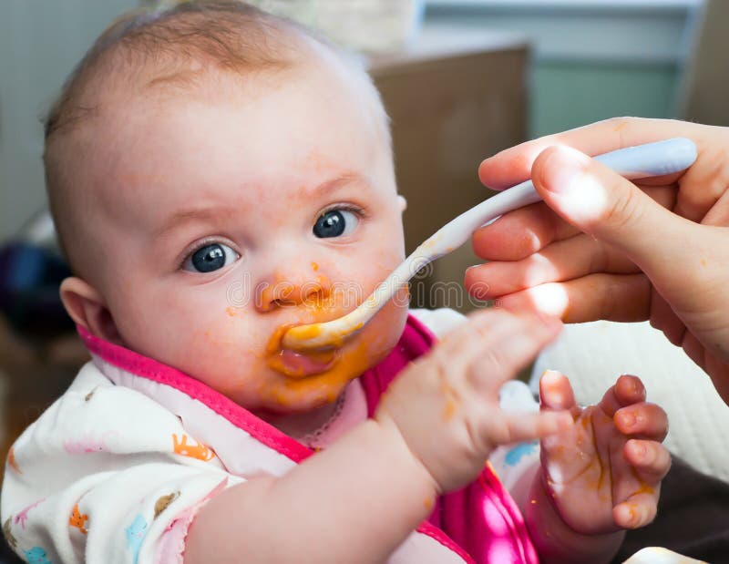 babyfoodinledning royaltyfria bilder babyfoodinledning royaltyfria bilder