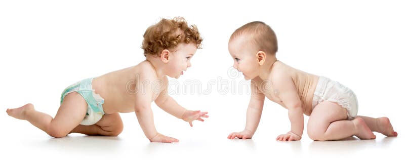 Babyjunge und -mädchen lizenzfreie stockfotografie Babyjunge und -mädchen lizenzfreie stockfotografie
