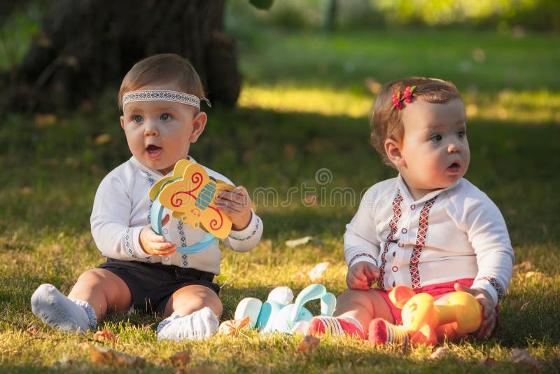 Babys, less Than a Year Old, Playing with Toys Stock Image Image of