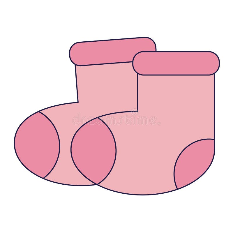 Babysocken lokalisierten lizenzfreie abbildung Babysocken lokalisierten lizenzfreie abbildung