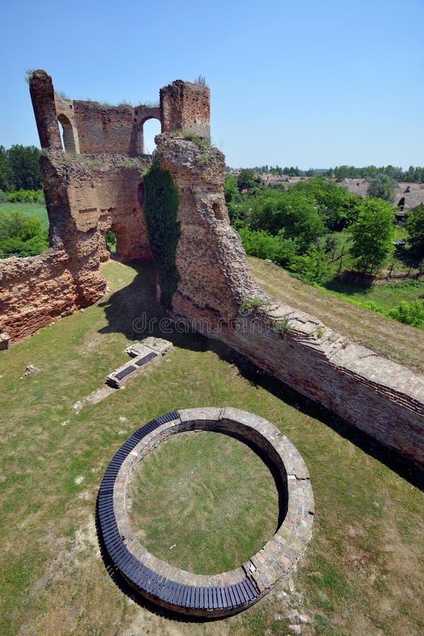 Ruins of old medieval fortress Bac, Serbia royalty free stock photos
