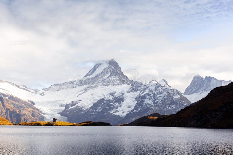 Bachalpsee Lake in Swiss Alps Mountains Stock Image - Image of autumn ...