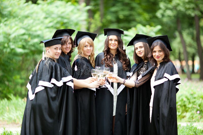 Bachelor Graduates Celebrate Stock Photo Image Of Beautiful Black