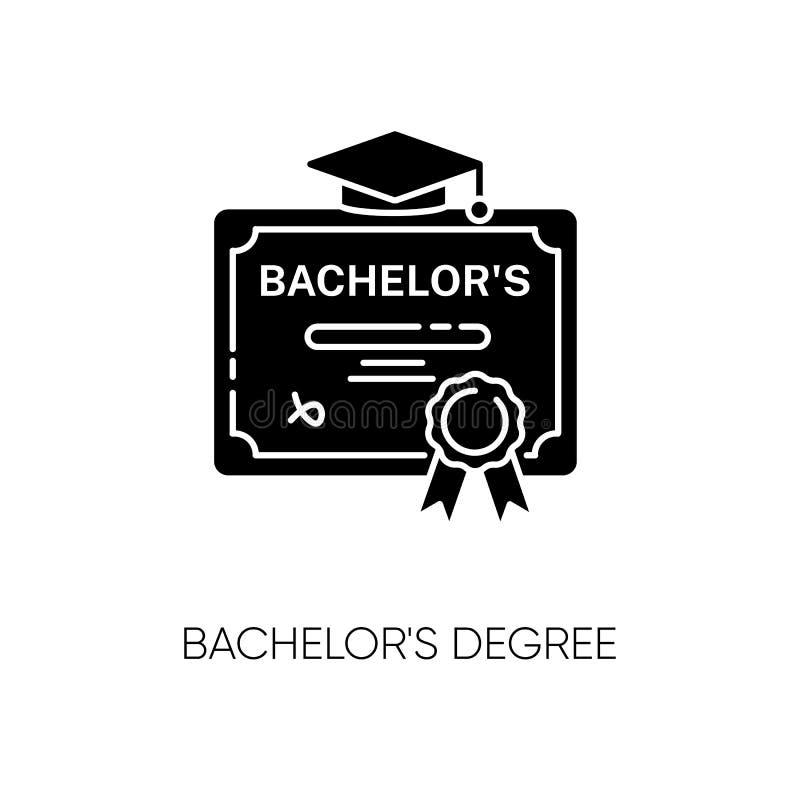 Bachelors Degree Black Glyph Icon Stock Vector Illustration Of Degree Certificate 192094088