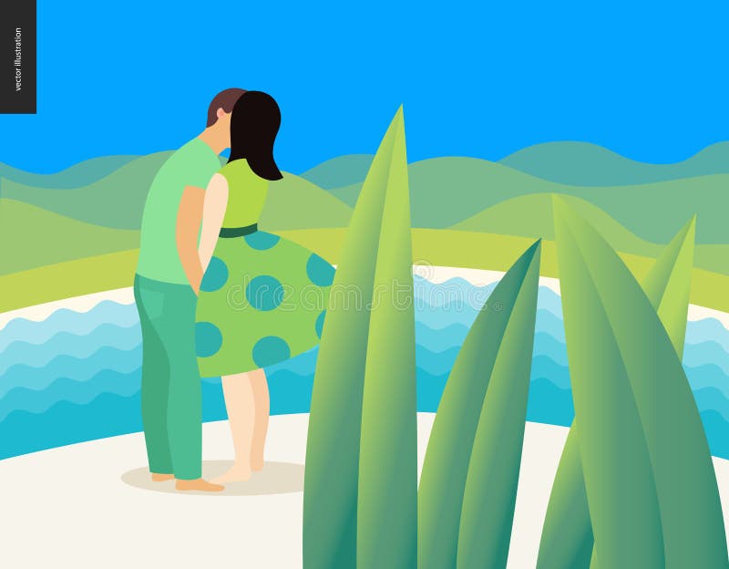 Baciare la composizione in scena royalty illustrazione gratis Baciare la composizione in scena royalty illustrazione gratis