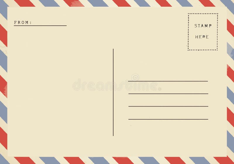 Airmail Postcard Template