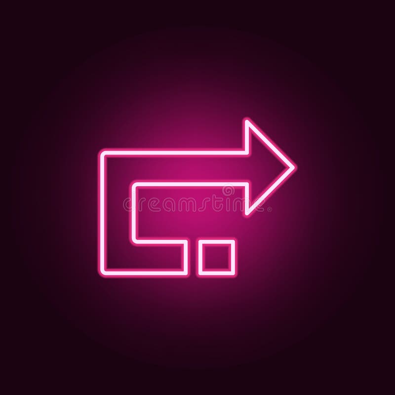 Back Arrow Icon Elements Of Web In Neon Style Icons Simple Icon For