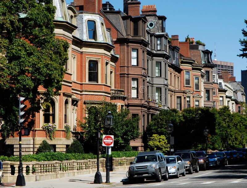Victorian Brownstones in Boston Back Bay Stock Image Image of luxury