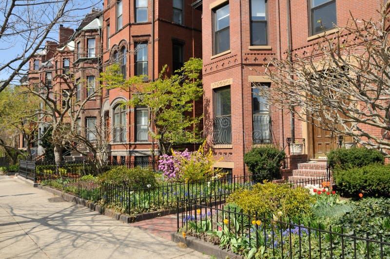 Victorian Brownstones in Boston Back Bay Stock Image Image of luxury