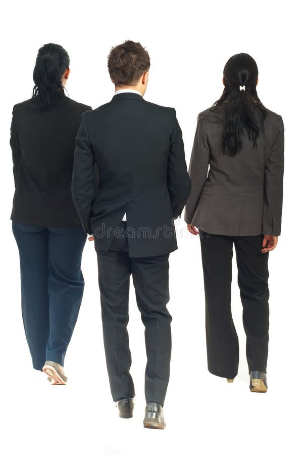 Back of business people walking stock image Back of business people walking stock image