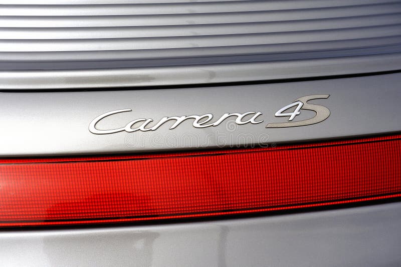 Back Detail on the Carrera 4s Logo of a Sports Car Gray Porsche O Editorial  Stock Photo - Image of automobile, drive: 128007343