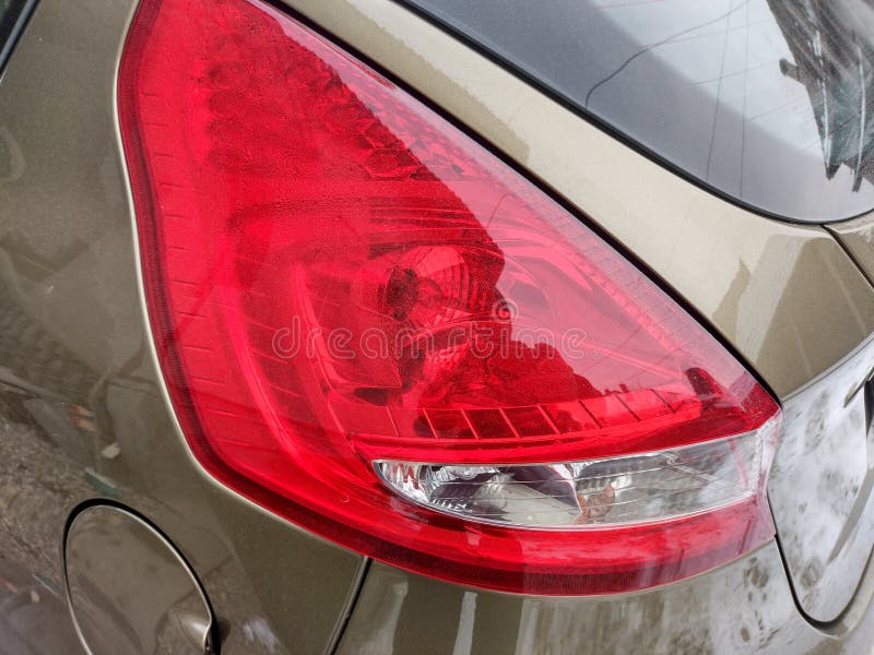 The back lights of a car stock image. Image of light 269145321