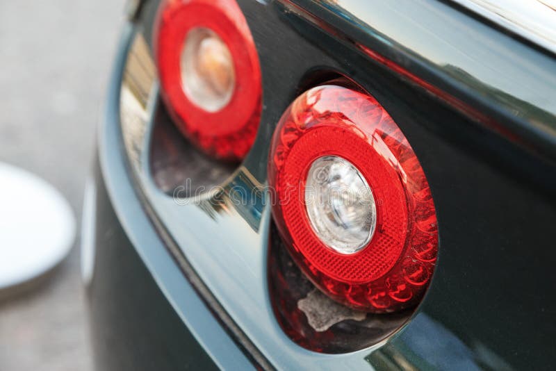 Back lights of car stock image. Image of motor, model 95829929