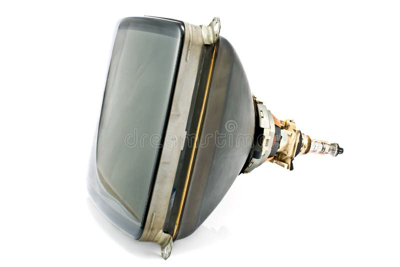 Back of Old Television Cathode Tube Stock Photo Image of tube, glass