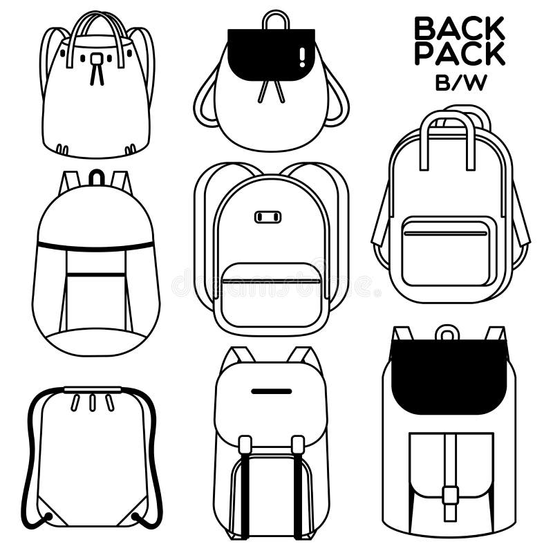 Girl packing her schoolbag illustration Stock Vector Image & Art