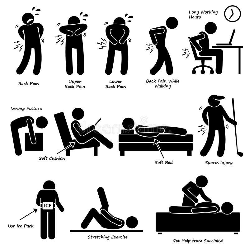 Back Pain Backache Pictogram Clipart