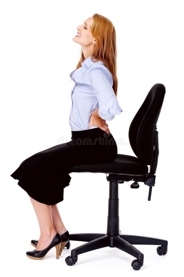 Back pain office chair stock photo. Image of attractive 24135616