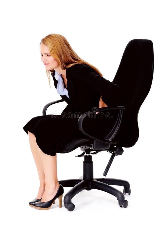 Back pain office chair stock image. Image of studio, suit 24135645