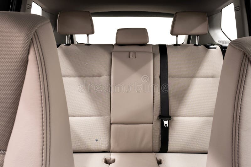 Back passenger seats in modern car.