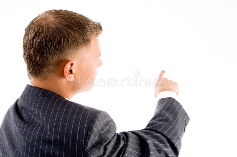 Back pose of handsome ceo