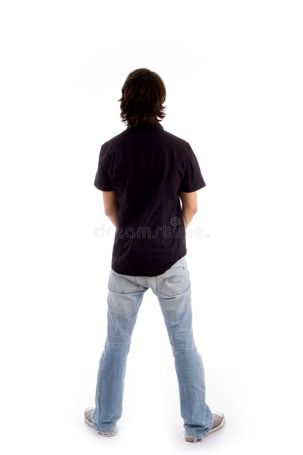 Casual Man From Back Looking Ahead Copy Space Back Pose Photo Background  And Picture For Free Download - Pngtree