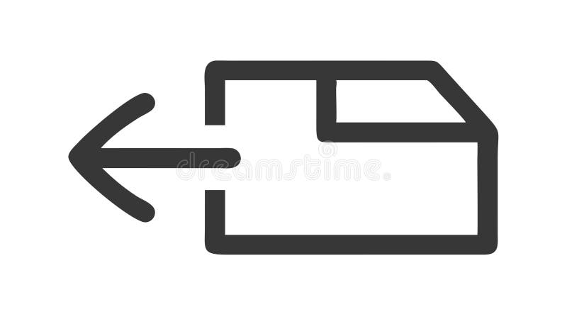 Back or Return Arrow from Document File Icon, vector design Generative AI royalty free illustration